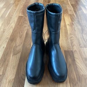 NWT Brand New H&M Faux Leather Black Boots